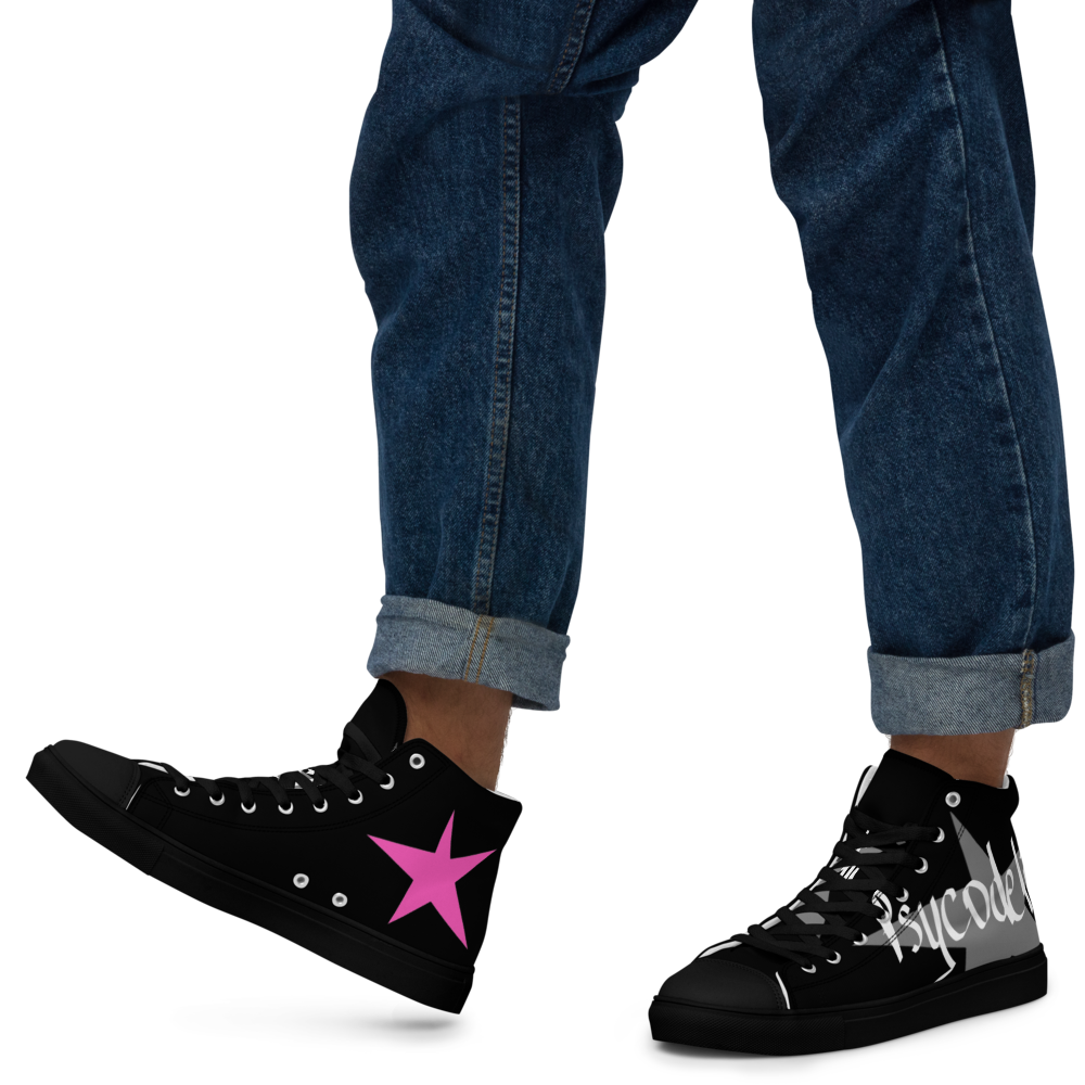 Men’s high top canvas shoes