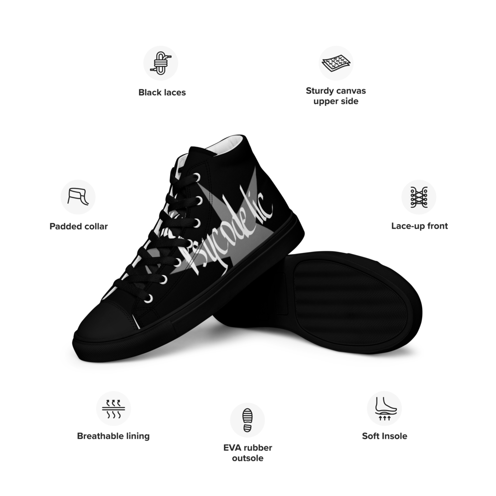 Men’s high top canvas shoes