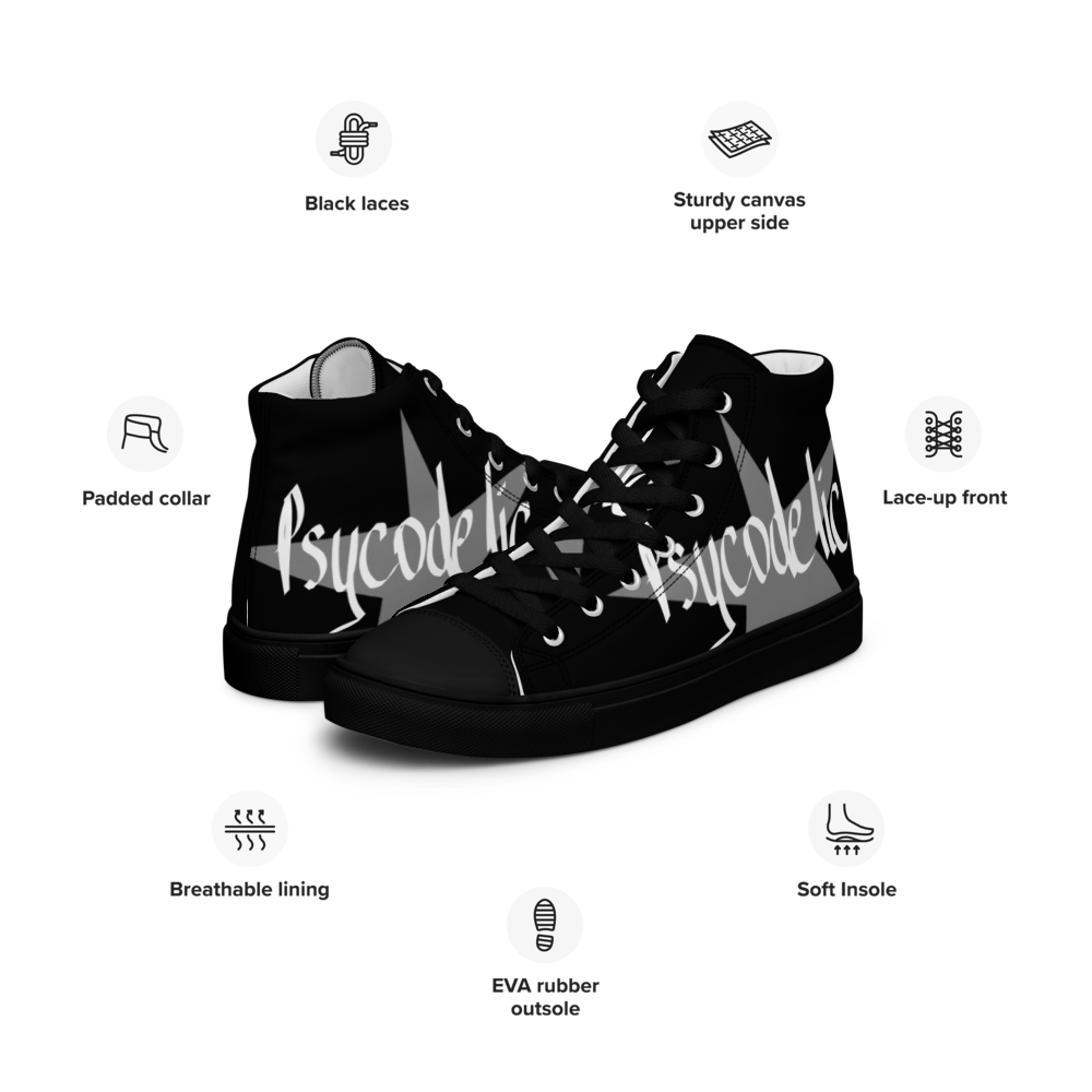 Men’s high top canvas shoes